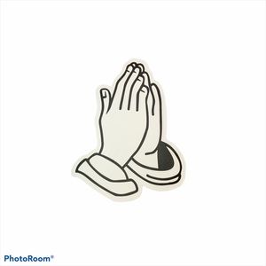 Christian Religious Praying Hands Sticker